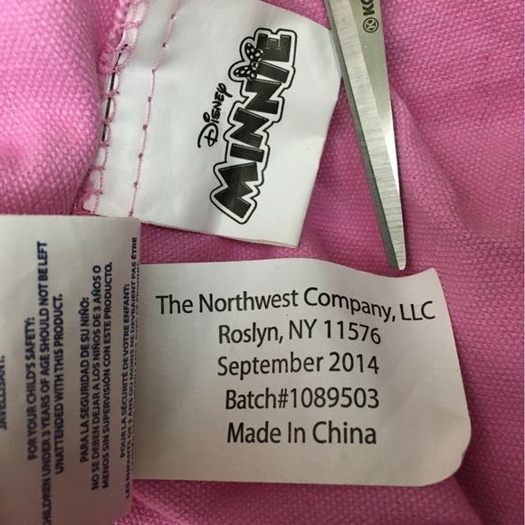 MINNIE MOUSE Mini Tote Bag Canvas Book Bag Flowers Floral Dot Pink Orange Disney - Picture 3 of 11